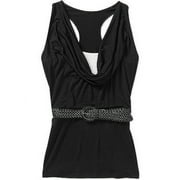 Susie Rose Juniors Plus 2fer Cowl Neck T