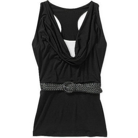 Susie Rose Juniors Plus 2fer Cowl Neck T