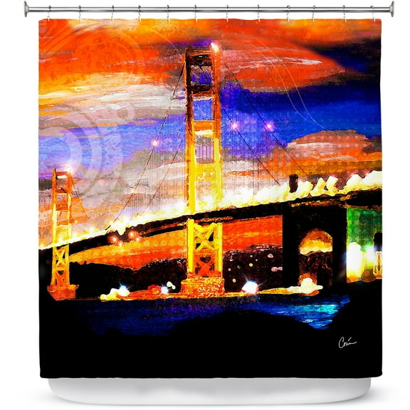 Shower Curtains 70" x 93" from DiaNoche Designs by Corina Bakke - Golden Gates SF
