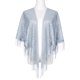 thumbnail image 2 of CHAL Y ENVOLTORIOS INSPIRADORES CHIC para Vestidos de Noche, Bufandas Triangulares de Encaje con Flecos para Bodas y Fiestas Formales 70.9"x27.6" Gris, 2 of 5