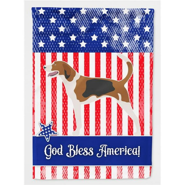 Carolines Treasures BB8352CHF American Foxhound American Flag Canvas House Size