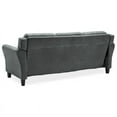 thumbnail image 6 of Lifestyle Solutions Harvard Sofa in Dark Gray Microfiber Upholstery, 6 of 21