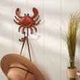 thumbnail image 3 of Steamed Red Crab Coastal Single Wall Hook Wood 7.5 Inches, 3 of 3