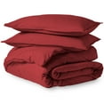 thumbnail image 4 of Bare Home Luxury 3 Piece Duvet Cover and Sham Set - Premium 1800 Ultra-Soft Brushed Microfiber - Hypoallergenic, Easy Care, Wrinkle Resistant (Queen, Red), 4 of 6