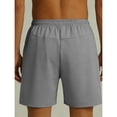 thumbnail image 5 of JSheng Men's and Big Men's Summer Solid Color Shorts Casual Sports Elastic Waist Quick Dry Pocket Shorts 11 inseam, up to Size 5XL Z-Gray XXXXL, 5 of 5