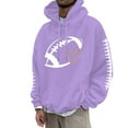 thumbnail image 1 of LUOGENLI Chandails à Capuche à Fermeture Éclair pour Hommes Anime Chandail de Sport pour Fans de Football Vintage Joueur de Rugby Sports Rétro Chandail à Capuche de Rugby pour Hommes Hauts Chandails à Capuche pour Hommes Design Graphique Violet Taille TTTG, 1 of 4