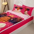 thumbnail image 3 of Castle Fairy Cute Black Girl Zipper Full Size Comforter Sets with Fitted Sheet and 2 Pillowcases,Cartoon Princess Crown Zipper Bedding Set,Pink,Pink Reversible,4pcs, 3 of 6