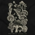 thumbnail image 2 of Welcome To Wonderland Mushrooms Womens Fitted Plus Size Graphic Tee Brisco Brands 2X, 2 of 5