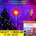 thumbnail image 4 of WiFi Bluetooth Smart Fireworks LED Lights, LED Sparkler Lights for Outdoor & Home Decor, Dynamic Lighting Effects with Music/Mic Sync, Remote & APP Control for Christmas (2Set),紫色, 4 of 7