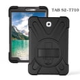 thumbnail image 3 of XYX Case for Samsung Galaxy Tab S2 8.0 inch SM-T710/SM-T715 with 360 Degree Rotating, Hand Strap, Shoulder Strap, Black, 3 of 7