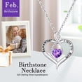 thumbnail image 3 of TINGN Mom Gifts Mom Birthstone Necklaces 925 Sterling Silver Heart Pendant Birthstone Necklace Gifts for Mom Mothers Day Valentines Day for Mom Christmas Birthday Gifts for Mom from Daughter Son, 3 of 7
