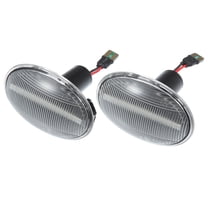 Pair LED Side Marker Light 63132751503 for MINI Cooper Clubman Clear Lens Amber Light Sequential Flowing