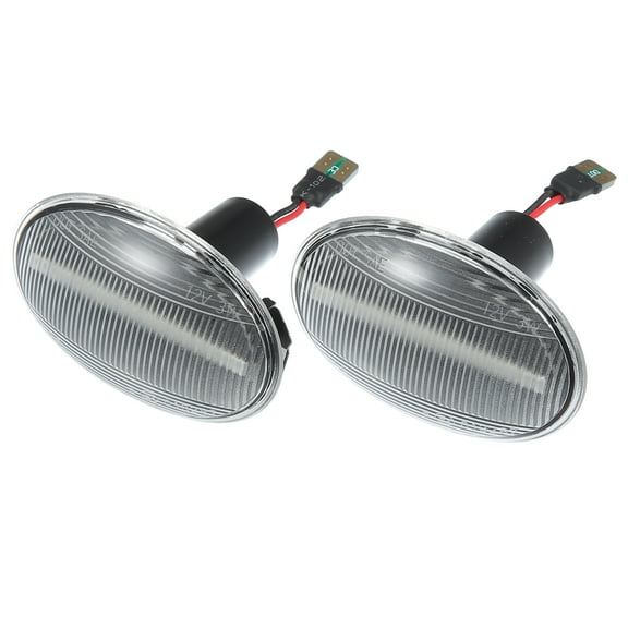 Pair LED Side Marker Light 63132751503 for MINI Cooper Clubman Clear Lens Amber Light Sequential Flowing