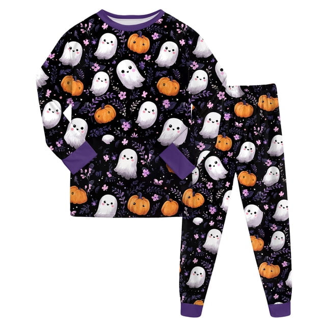 Ensemble Garçons et Filles Pantalon Long Régulier à Manches Longues Col Rond Imprimé 3D