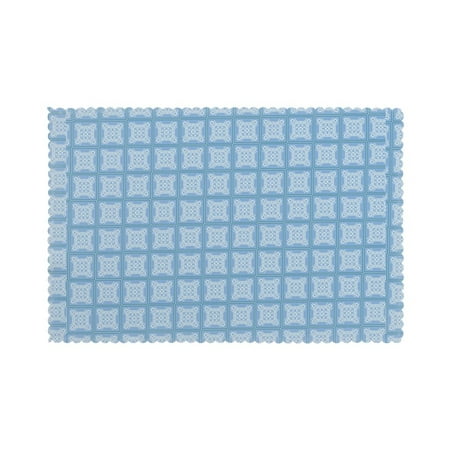 

Home Blue Flower Pattern Background Placemats Set Of 6 Washable Wipeable Place Mats Place Mats For Festival Parties Family Dinner (12 X 18inch)