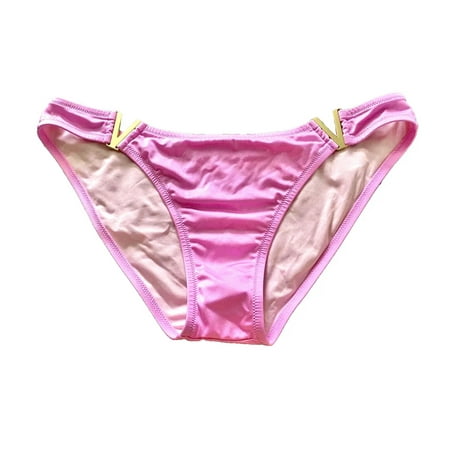 Victoria s Secret Swim Golden V-Hardware Cheeky Bikini Bottom Berry Pink Size Medium NWT
