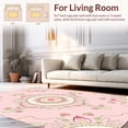 thumbnail image 2 of ODIKA 4' x 6' Machine Washable Non-Slip Area Rug, Boho Medallion High Traffic Rug, Pink, 236215, 2 of 7