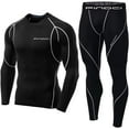 thumbnail image 3 of Men's Atheletic Sports Fitness Sets Running Basketball Gym Training Quick-Drying Breathable Suits(Newblackd,Medium), 3 of 5