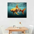 thumbnail image 2 of Nawypu Mindset is Everything Golden Fish Swimming Wall Art Poster Decor, Inspirational Quotes Wall Art Success Decor for Bathroom, Home Office, Bedroom 20x16 inch, 2 of 4