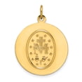 thumbnail image 4 of 14k Yellow Gold Solid Solid Polished/Satin Medium Round Miraculous Medal Charm Pendant, 4 of 7