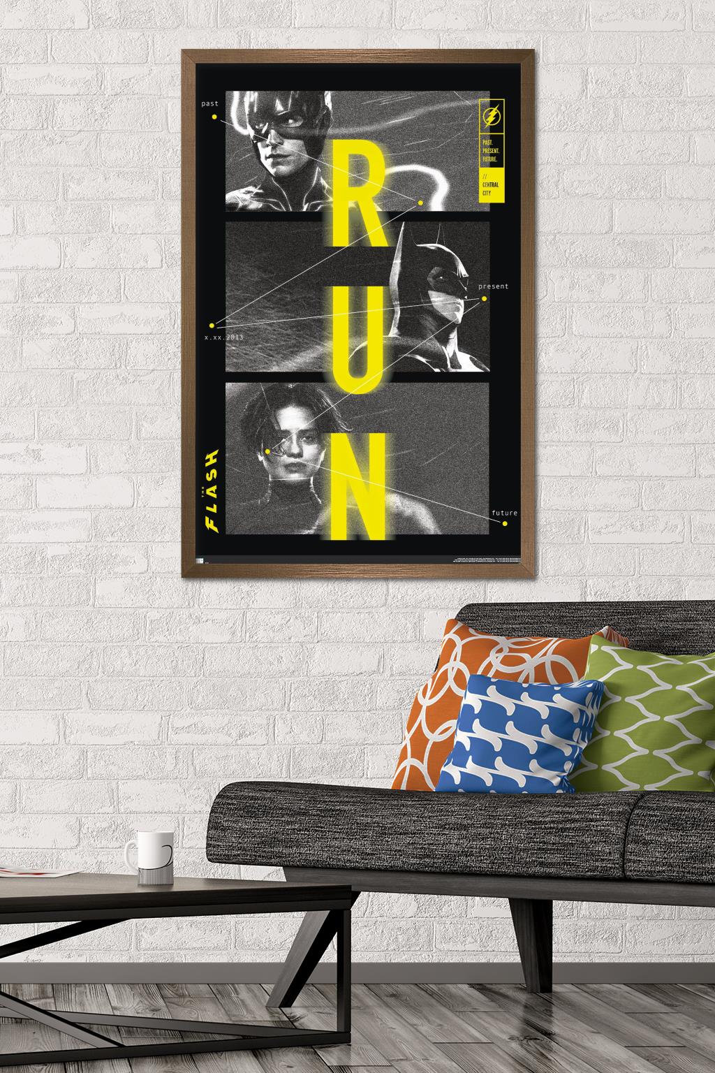 DC Comics Movie The Flash - Trio Wall Poster, 22.375" x 34" Framed