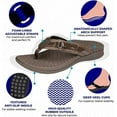 thumbnail image 2 of Footminders SEYMOUR Women's Orthotic Sandals, Orthopedic Arch Support, Relieve Foot Pain Due to Flat Feet and Plantar Fasciitis - Color Brown, Size 10, 2 of 8