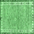 thumbnail image 1 of Ahgly Company Indoor Square Abstract Emerald Green Modern Area Rugs, 3' Square, 1 of 4