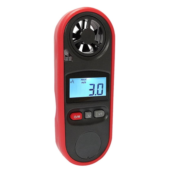 Digital Portable Handheld Anemometer Accurate Air Speeds & Temperature Measurement Device ABS for Outdoor Activity