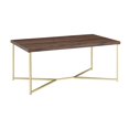 thumbnail image 1 of Pemberly Row Table Basse 42 Pouces en Noyer Foncé et Or, 1 of 4