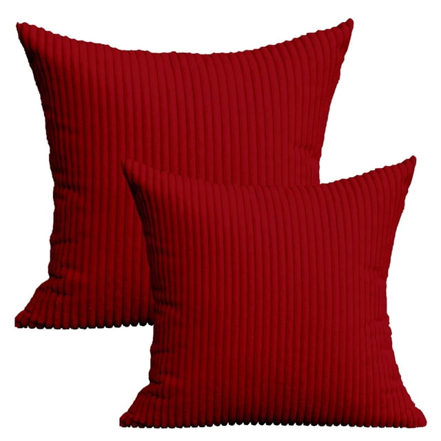 Wiueurtly Coussin Moderne Contemporain Gris Rayé en Polyester 22 Pouces X 22 Pouces (2 Unités)