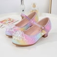thumbnail image 1 of Zapatos de tacón alto para niñas, primavera y otoño, de piel de cristal, para niñas pequeñas, de princesa, para desfiles infantiles grandes, de suela blanda, 1 of 2