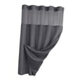 thumbnail image 4 of Cortina de ducha lavable, resistente a desgarros, multifuncional, accesorios para hotel y mujer. Gris, 4 of 9