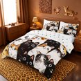 thumbnail image 2 of meiyoeat Group Cat Bedding,Kawaii Print Duvet Cover Full For Girl,Reversible,3-Piece,1 Duvet Cover and 2 Pillowcases, 2 of 6