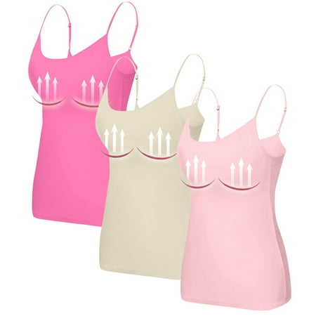 Alitao Camisole Tops Workout Tops Women s Summer Tops 2025 Tank Top Yoga Gym Sleeveless Camisole Plus Size Underwear With Chest Pad S 6XL Cotton Shirts Summer Tops Yellow 3XL