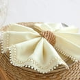 thumbnail image 3 of Solino Home Ivory Cloth Napkins Set of 4 - Decorative Cotton Linen Dinner Napkins 20 x 20 Inch for Spring, Easter, Mothers Day - Maddie Machine Washable, 3 of 5