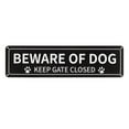 thumbnail image 1 of CNKOO Beware of Dog Sign Dog Warning Sign Guard Home Paw Print Dog Warning Sign Sturdy Aluminum Fade Resistant Keep Gate Closed, 1 of 5
