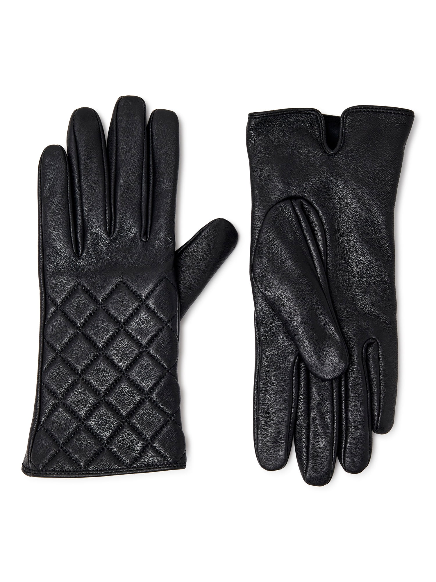 Time and Tru Quilted Leather Gloves