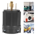 thumbnail image 4 of Generator Plug, PA66 + Brass AC260/450V 4 Hole Industrial Locking Plug 30A  For Stove, 4 of 8
