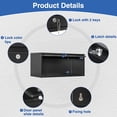 thumbnail image 5 of Metal Wall Storage Cabinet with Lock 1 Shelving Garage Storage Cabinet with Flip-Up Door Hanging Garage Cabinet for Kitchen Home Workshop,Assembly Required (Black, 13.7''H), 5 of 13