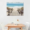 thumbnail image 2 of Creowell Bathroom Wall Art Beach Picture: Modern Ocean View Sea Canvas Artwork Decor Contemporary Coastal Scene Wave Seascape Painting Horizontal Scenic Nature Landscape Seaside Boardwalk 16x12in, 2 of 6