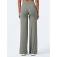 thumbnail image 3 of Leggings de entrenamiento YEOREO de tiro alto, pierna ancha, gris verdoso, 31.5", 3 of 8