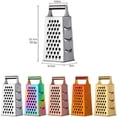 thumbnail image 2 of Râpe 4 côtés en Acier Inoxydable - Râpe de Cuisine pour râper grossièrement et Fine, pour Fruits, légumes, Carrottes, Fromage, Passe au Lave-Vaissellee (argent) CHAM, 2 of 5