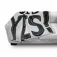 thumbnail image 3 of Engagement Party Soft Flannel Fleece Blanket, I Said Yes Words Happiness Striped Letters Announcement Artwork Print, Cozy Plush for Indoor and Outdoor Use, 60" x 80", Black and White, by Ambesonne, 3 of 6