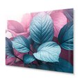 thumbnail image 2 of Designart "Pink Turquoise Leaf Of Splendor Delicate Allure" Floral Metal Art Print, 2 of 5