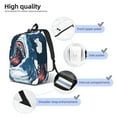 thumbnail image 4 of Yiaed Shark Print Backpack, Premium Laptop Backpack, Travel Backpack for Women, Lightweight Backpacks, Comfortable Back Pack-Medium, 4 of 5