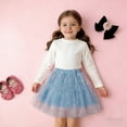 thumbnail image 5 of Snowflake Skirt Girls Summer Party Dress Tutu Elastic Waistband Clothes, 5 of 8