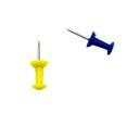 thumbnail image 2 of push pin thumbtack map nails notice push pin multicolor plastic nail, 2 of 6