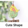 thumbnail image 6 of JeashCHAT Happy Easter Bunny Door-Sign Wreath Decorations - Wooden Easter Spring Welcome Sign Hanging Chick Wreath Front Door Home Wall Window Outdoor Indoor Porch Decor, 6 of 7
