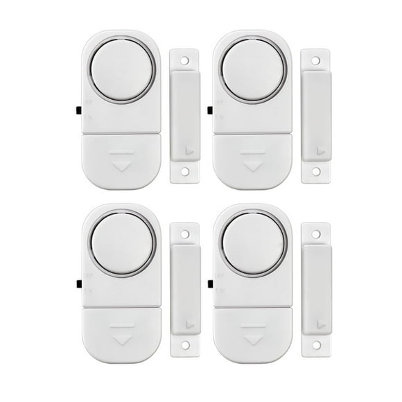 2 Pcs Wireless Door and Window Entry Alarm Battery Home System Security Switch