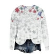 thumbnail image 5 of Hueook Christmas Shirts for Women Fall Shirts Women's Printed Loose Round Neck Sweatshirt Multicolor M, 5 of 6